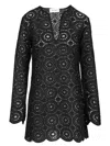 Matteau Broderie Anglaise Mini Tunic Dress In Black