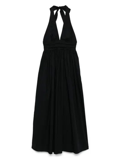 Matteau Cotton Midi Dress In Black