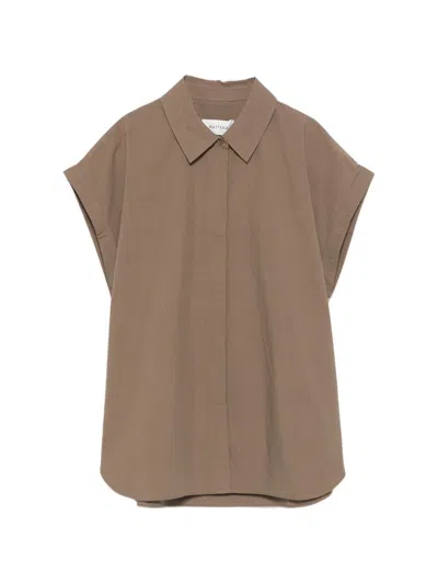 Matteau Organic Cotton-poplin Shirt In Brown