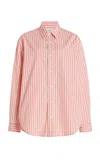 Matteau Pink Classic Stripe Shirt In Pink