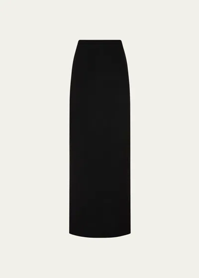 Matteau Crepe Column Midi Skirt In Black