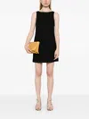 Matteau Stretch Wool Crepe Mini Dress In Black