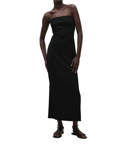 Matteau Crepe Strapless Dress In Black