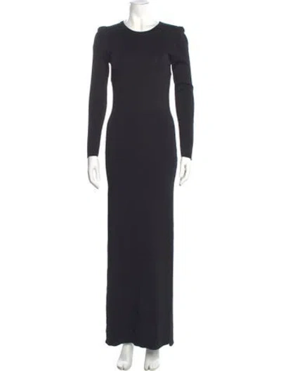 Pre-owned Matteau Crew Neck Long Dress In Gray