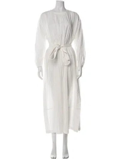 Pre-owned Matteau Crew Neck Long Dress In Pink