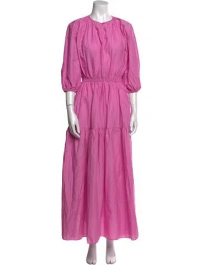 Pre-owned Matteau Crew Neck Long Dress W/ Tags In Pink