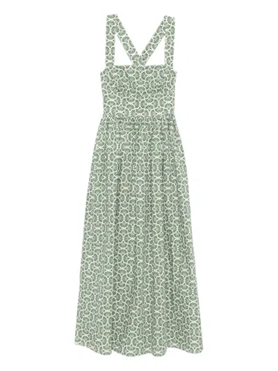 Matteau Crossback Midi Dress In Green