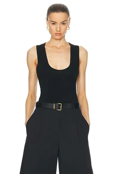 Matteau Deep U Tank Top In Black