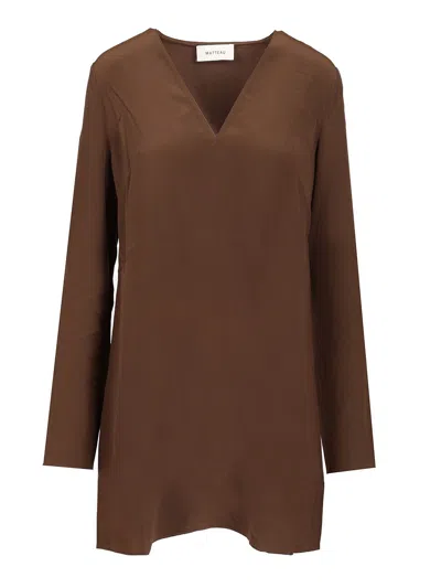 Matteau Deep V-neck Mini Dress