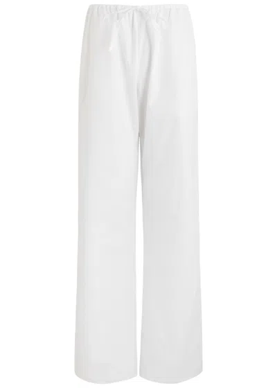 Matteau Drawcord Cotton-poplin Trousers In White