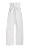 Matteau Drawstring Cotton Fisherman Pants In White