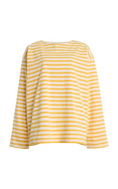 Matteau Exclusive Breton Striped Cotton T-shirt In Yellow