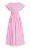 Matteau Exclusive Shirred Cotton Midi Dress