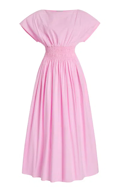 Matteau Exclusive Shirred Cotton Midi Dress