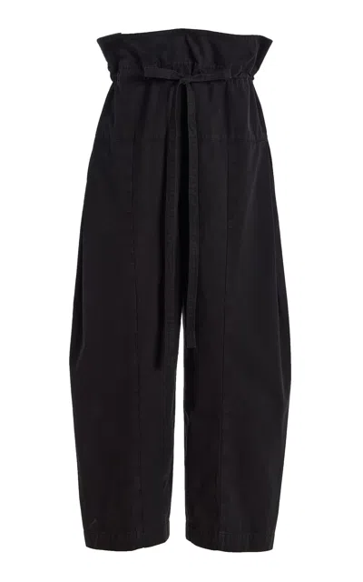 Matteau Fisherman Cotton Drawcord Pants In Black