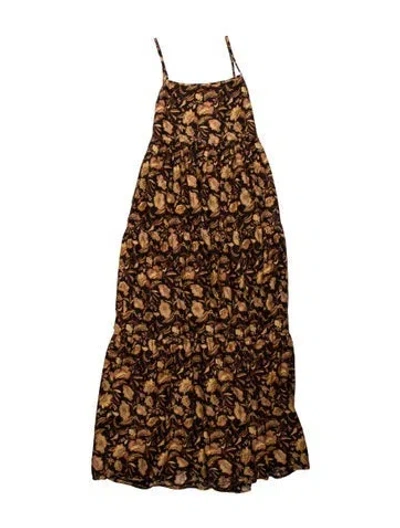 Pre-owned Matteau Floral Print Long Dress In Multi