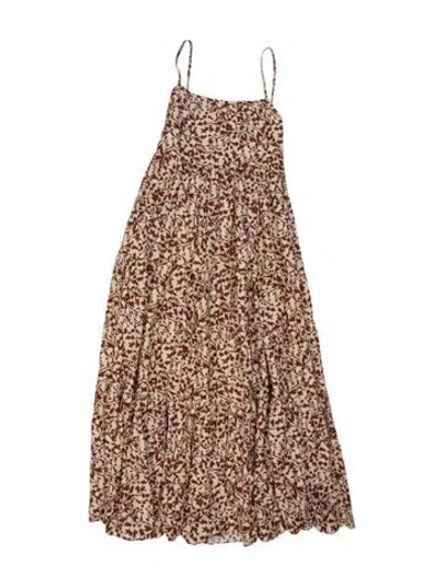 Pre-owned Matteau Floral Print Long Dress In Multicolor