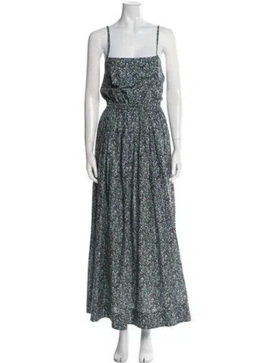 Pre-owned Matteau Floral Print Long Dress In Neutral
