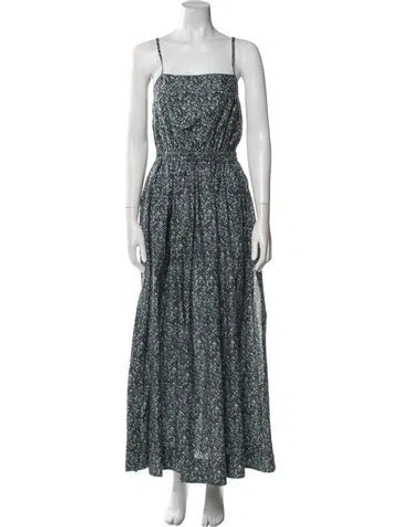 Pre-owned Matteau Floral Print Long Dress In Neutral