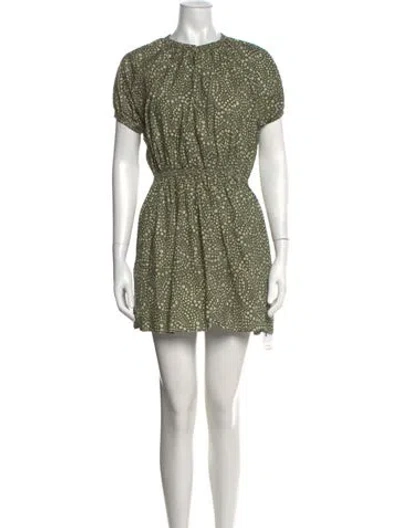 Pre-owned Matteau Floral Print Mini Dress In Black