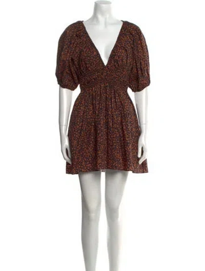 Pre-owned Matteau Floral Print Mini Dress In Multi