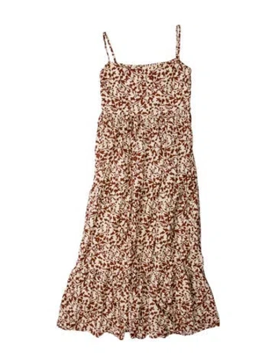 Pre-owned Matteau Floral Print Mini Dress In Orange