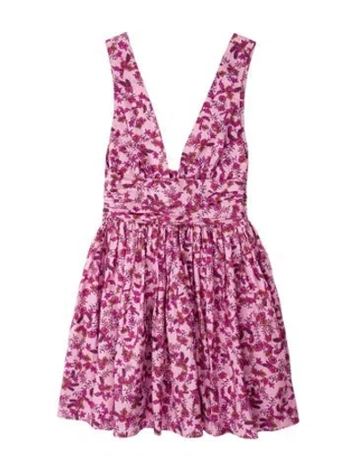 Pre-owned Matteau Floral Print Mini Dress In Pink