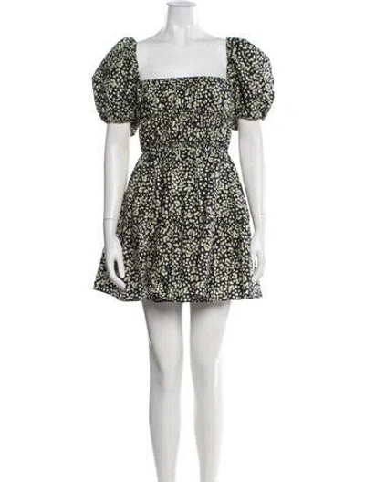 Pre-owned Matteau Floral Print Mini Dress In Yellow