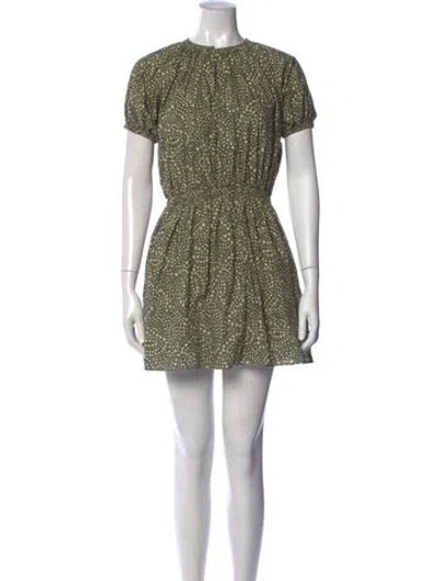 Pre-owned Matteau Floral Print Mini Dress In Yellow