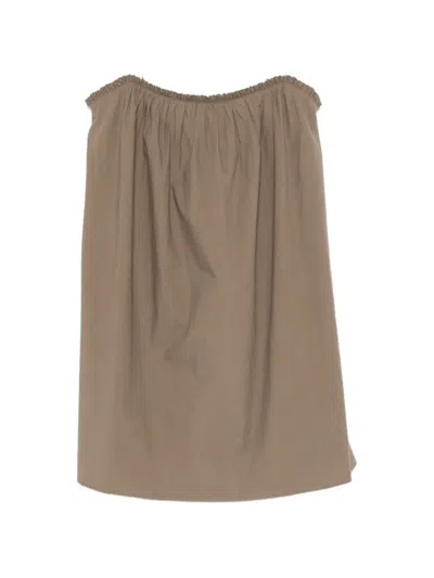Matteau Frill Cami Dress In Brown