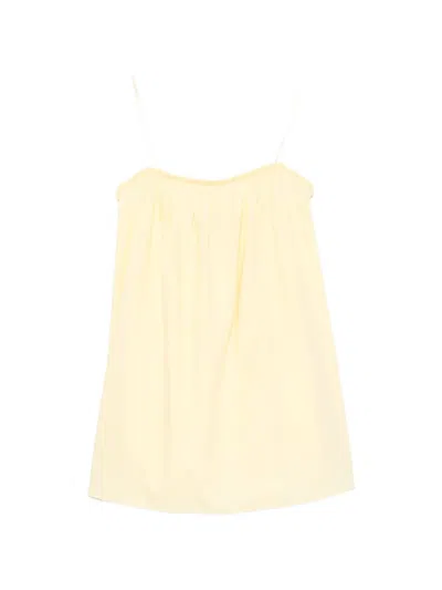 Matteau Frill-trim Mini Dress In Yellow