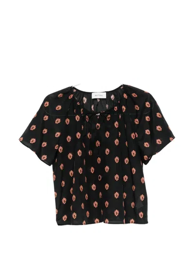 Matteau Gathered Blouse In Black