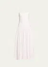 Matteau Gathered Drop Waist Dress In White