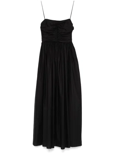 Matteau Gathered Maxi Dress In Black