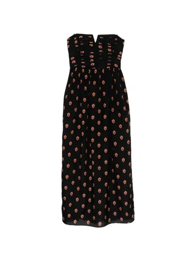 Matteau Gathered Tulip Dress In Black