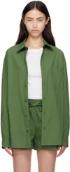 Matteau Relaxed Organic Cotton Shirt In Green