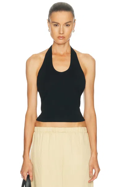 Matteau Halter Tie Tank Top In Black