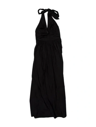 Pre-owned Matteau Halterneck Long Dress In Blue