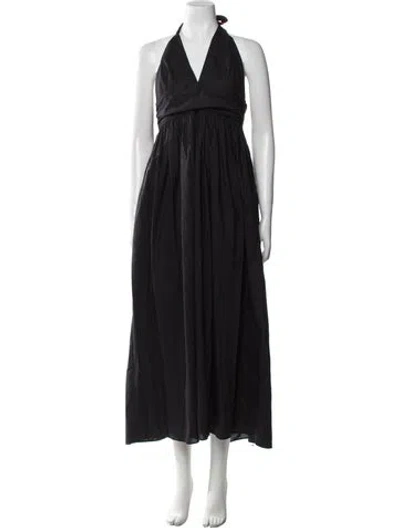 Pre-owned Matteau Halterneck Long Dress In Multi