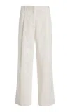 Matteau High-rise Stretch-cotton Pants In White