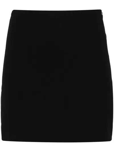 Matteau Black High-waist Crepe Mini Skirt