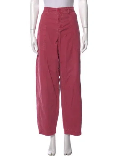Pre-owned Matteau High-rise Wide Leg Jeans In Pink