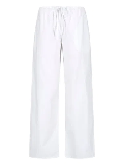 Matteau High-waisted Wide-leg Trousers In White