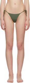 Matteau Khaki String Bikini Bottom In Green