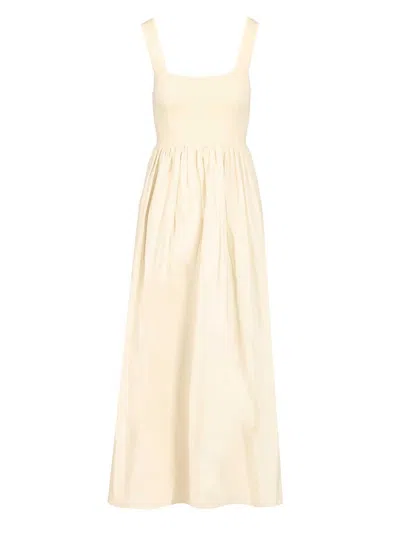 Matteau Knit And Cotton Dress Dresses Beige In Neutral