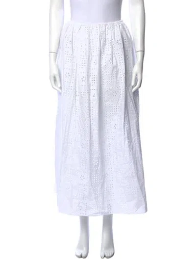 Pre-owned Matteau Lace Pattern Long Skirt W/ Tags In White