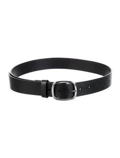 Pre-owned Matteau Leather Belt In Black
