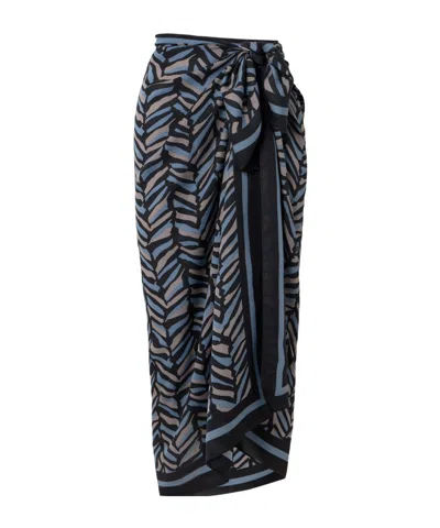 Matteau Lightweight Silk Apron In Blue