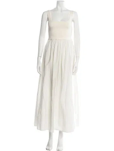 Pre-owned Matteau Linen Long Dress In White