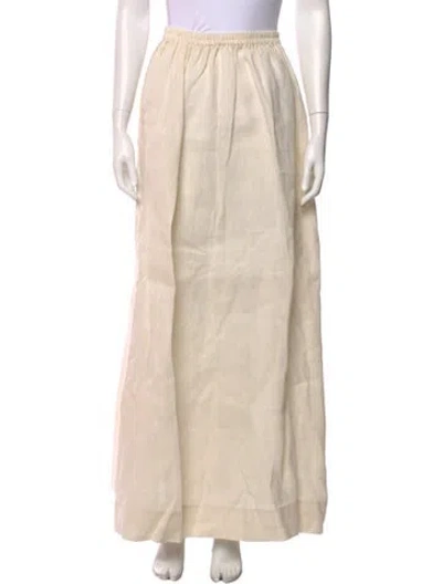 Pre-owned Matteau Linen Long Skirt In Neutral